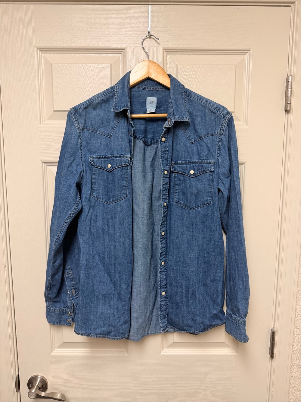 H&M Blue Denim Western Shirt Jacket